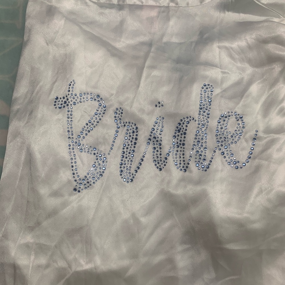 SOLD NWOT Victoria’s Secret Satin Bling Bride Robe O/S